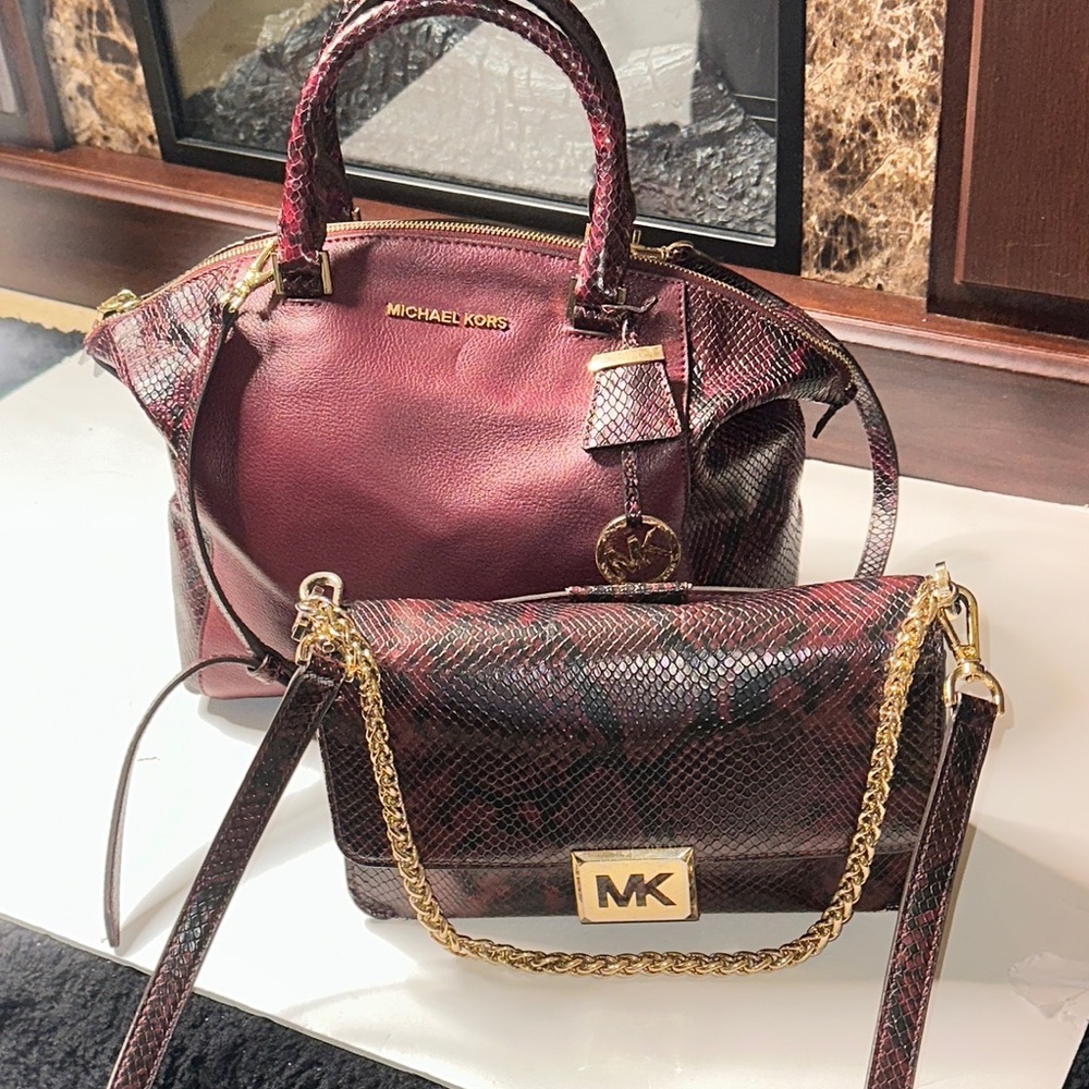 Michael Kors Burgundy Handbag